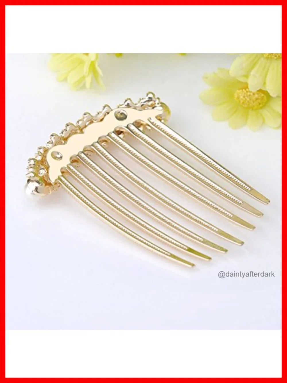 Bridal Rhinestone Pearl Crystal Hair Comb - Claw Hairpin